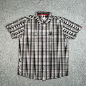 The North Face Shirt Mens Large‎ Gray Plaid Casual Outdoor Preppy Hiking Adult